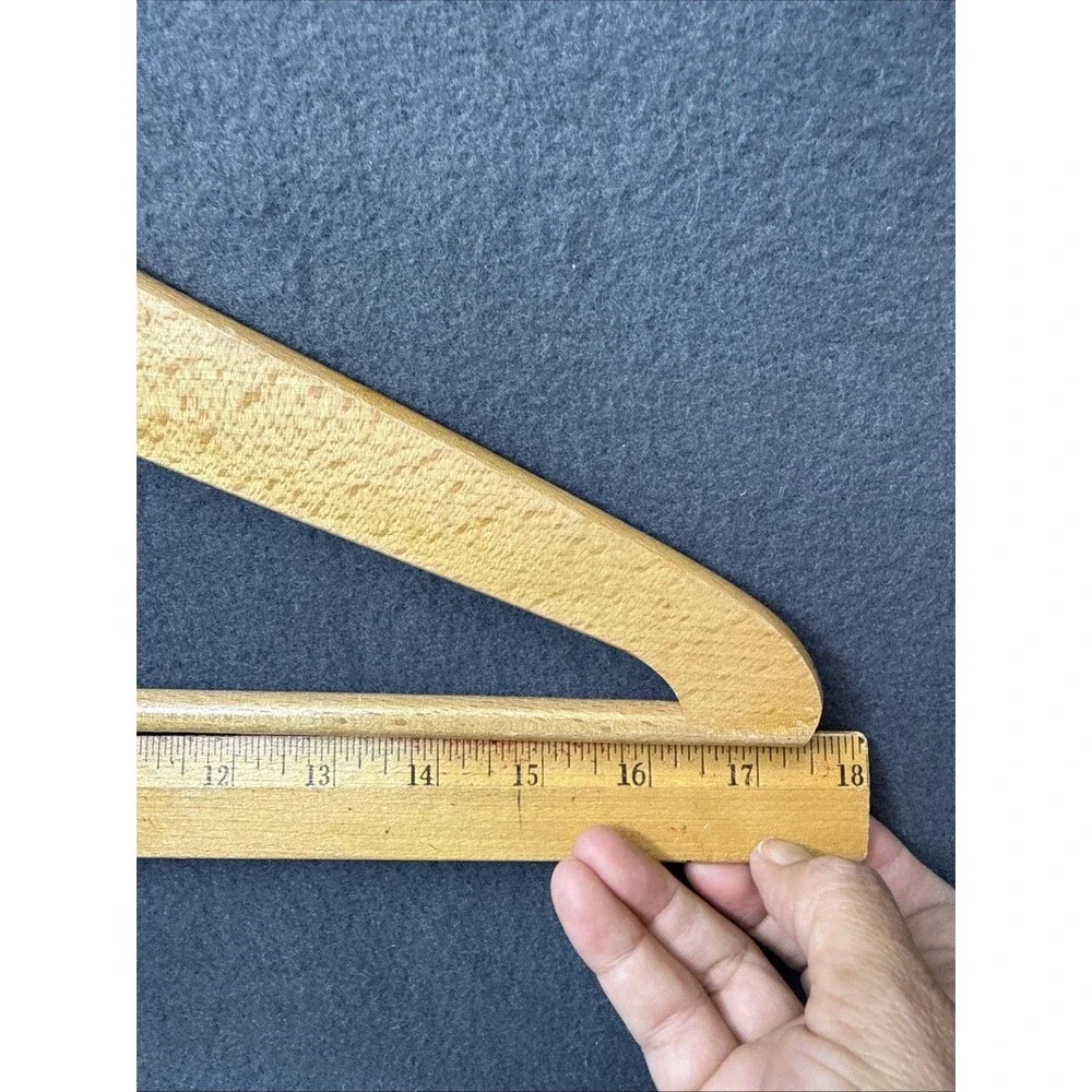 Vintage Wood Clothes Hanger Hotel Eden Au Lac Zurich Switzerland Wooden Coat